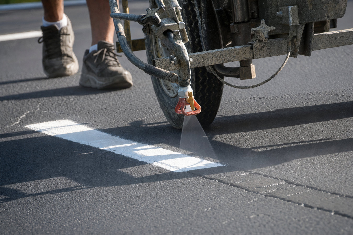 Parking lot striping